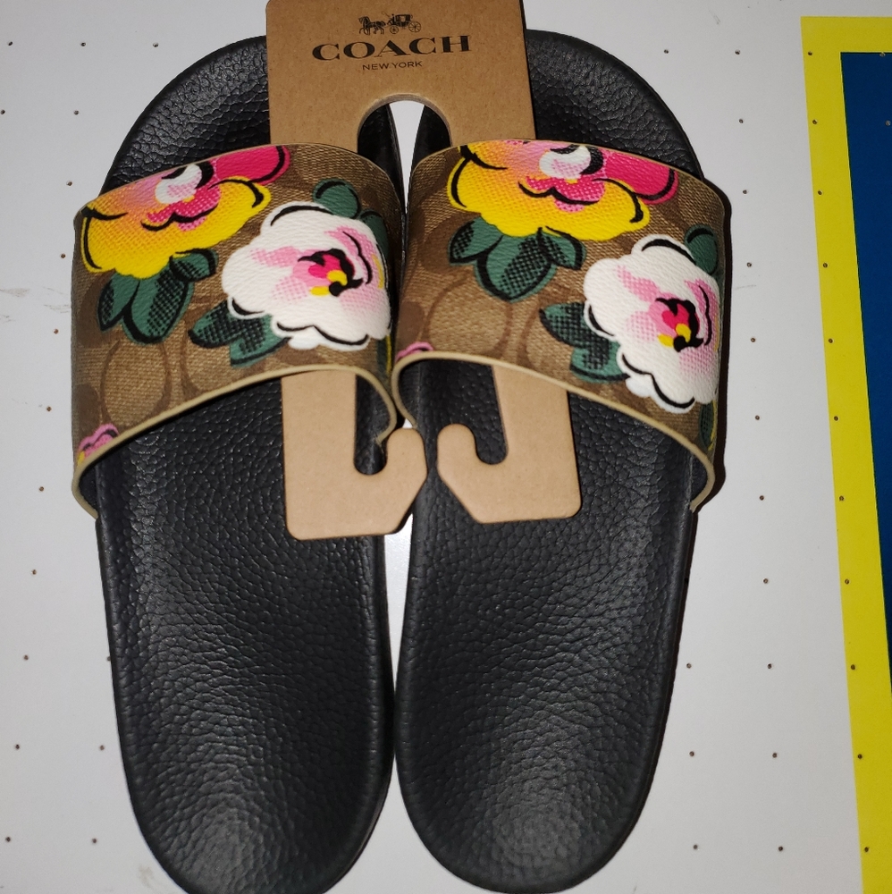 SOLD Coach Uli Slides Vintage Rose
